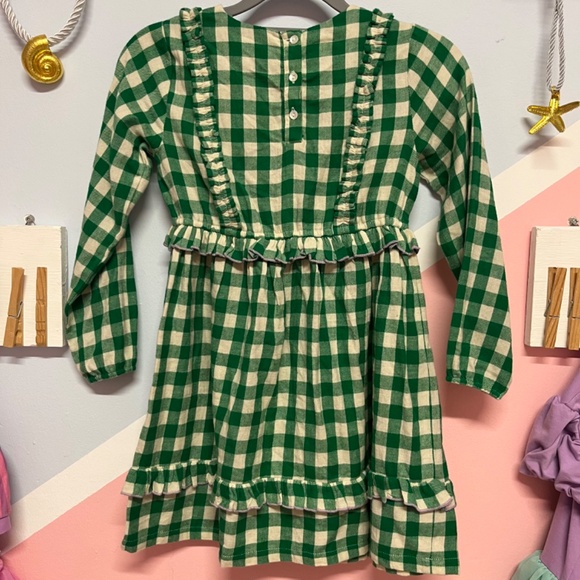Hello Simone Kids Dress Green Checkered - Picture 3 of 6